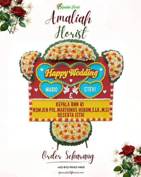 Papan Bunga Pernikahan Piyanggang
